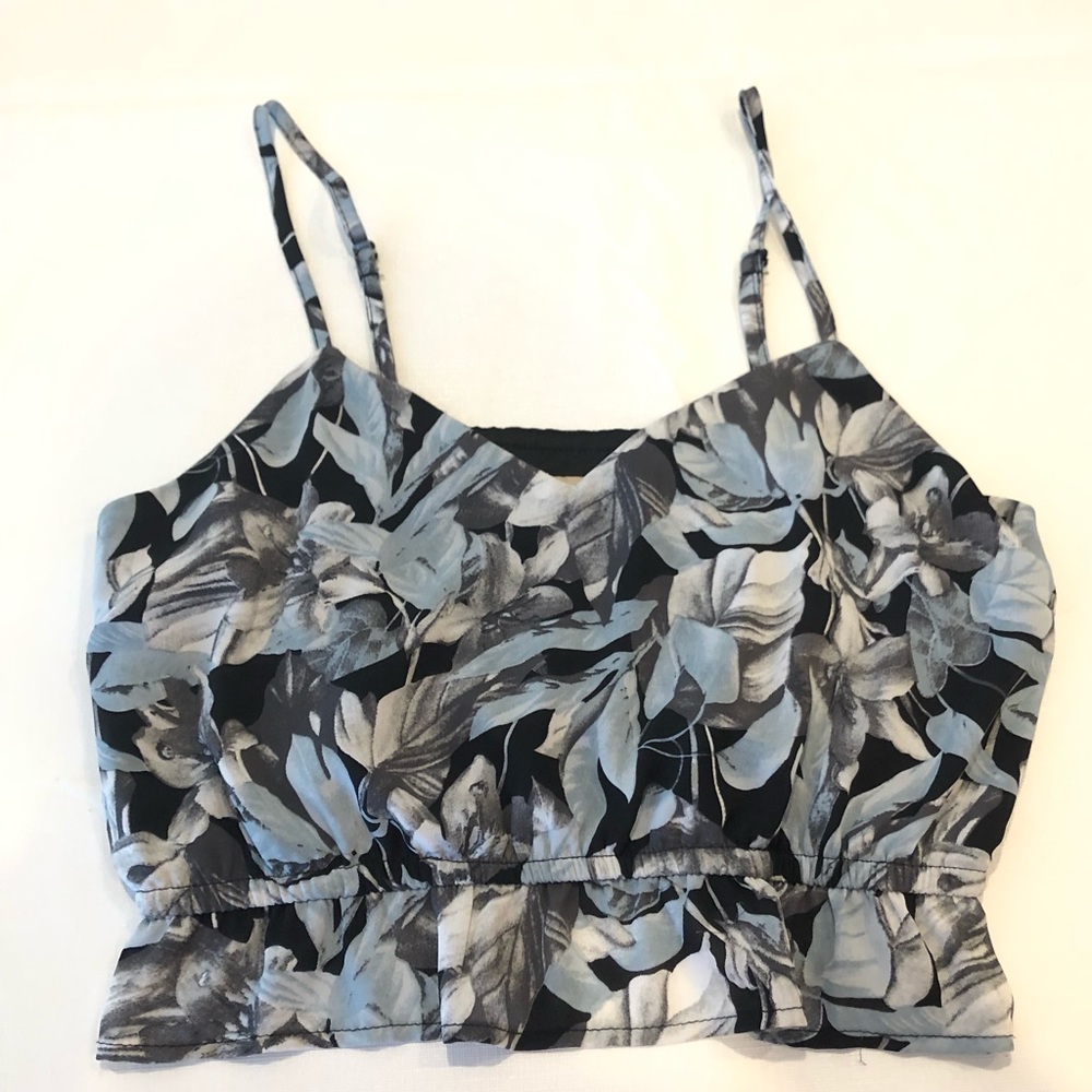 Flower Print Crop Top